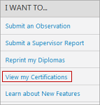 Review certifications