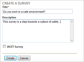 Create a survey screen