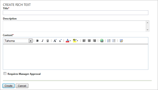 Create rich-text documents screen