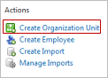 Create Organization Unit link