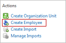 Create Employee link