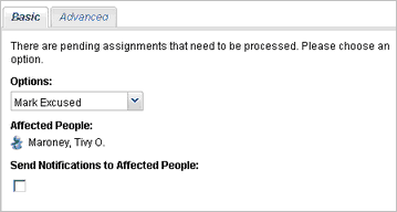 Process Pending assignments message box
