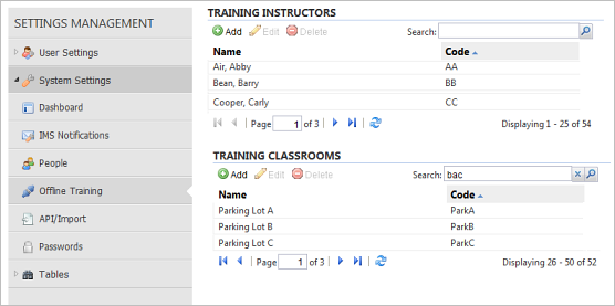 Offline Training Instructor and Classroom setup